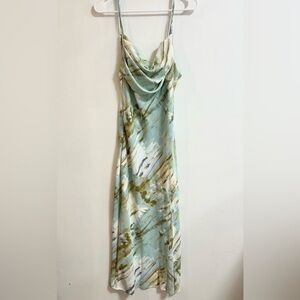 Maxi Dress Blue/Green/Gold